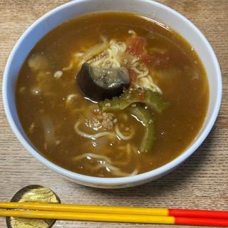 簡単　残り物！和風カレーラーメン